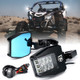 Kubota RTV-X900 / RTV900//1140/500 Side View Mirror with LED Spotlight & C-Clamp Brackets by Xprite