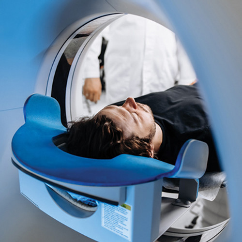Patient in an MRI machine