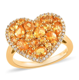 Spessartine-garnet-moissanite-heart-ring-yellow-gold-stock-GGS358