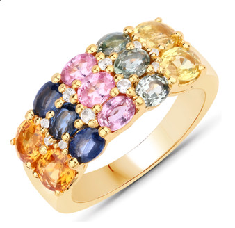 Multi-color-sappire-topaz-band-ring-yg-silver-stock-GGE584