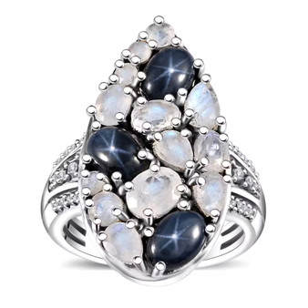 Star-sapphire-moonstone-cluster-sterling-silver-ring-stock-GGS5035 Star-sapphire-moonstone-cluster-sterling-silver-ring-stock-GGS5035