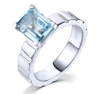 sky blue topaz solitaire ring in rhodium over sterling silver