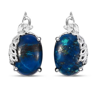 shadowkite peacock stud earrings in rhodium over sterling silver
