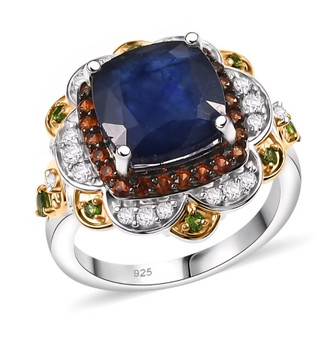 Sapphire-multi-gem-tri-tone-sterling-silver-halo-ring-stock-ggs5552
