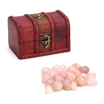 Amethyst Tumbles & Wooden Treasure Chest Decor 250g | Gallery Gems