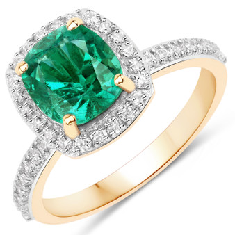 zambian emerald gemstone ring in polished
