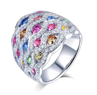 Multi-color-sapphire-diamond-14k-white-gold-wide-band-ring-stock-GGV014