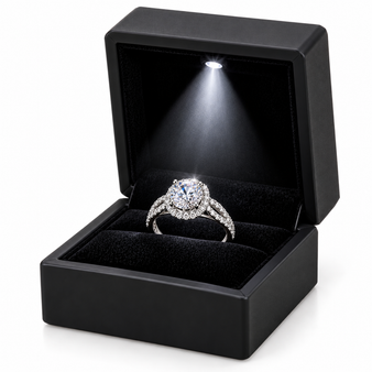 led lighted black ring box option