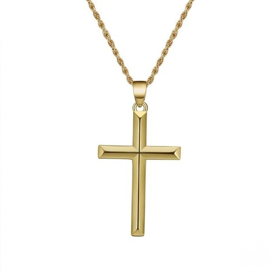 18k-yellow-gold-silver-classic-cross-necklace-stock-L4L502