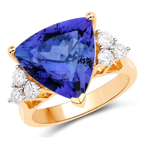 Trillion-tanzanite-diamond-18k-yellow-gold-ring-stock-GGE776