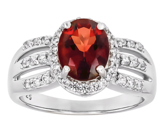 red labradorite and zircon ring halo ring in rhodium over sterling silver