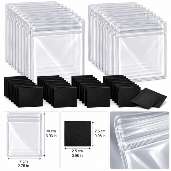 poly pouches and anti tarnish squares hundred piece set full