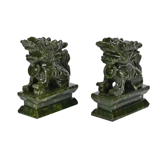 serpentine-pi-xiu-carved-statues-pair-stock-gga250