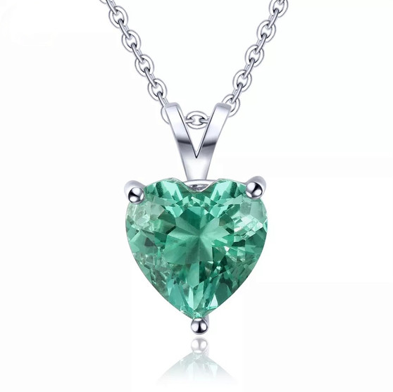 Green-fluorite-heart-solitaire-pendant-silver-necklace-stock-GGZ092