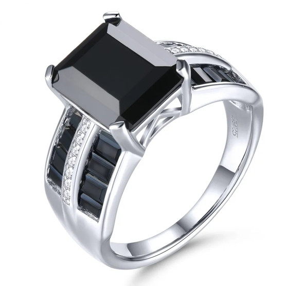 Emerald-cut-black-spinel-white-zircon-ring-stock-GGJ589 Emerald-cut-black-spinel-white-zircon-ring-stock-GGJ589
