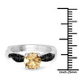 citrine and black spinel accent ring size reference