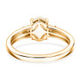 australian white opal and moissanite three stone ring in 18k vermeil yellow gold over sterling silver undergallery