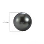 tahitian pearl round 8-8 5mm stud earrings in 10k yellow gold shown for size comparison