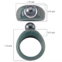 tahitian pearl and guatemalan jadeite solitaire dome band ring shown for size comparison