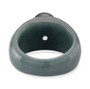tahitian pearl and carved guatemalan jadeite jade dome band ring with rhodium over sterling silver undergallery