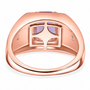 kunzite and lab grown diamond mens ring in 18k vermeil rose gold over sterling silver undergallery