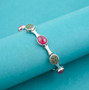 fissure filled ruby and druzy quartz bezel set tennis bracelet in rhodium over sterling silver live studio