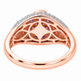 purple spinel and moissanite floral cluster ring in 18k vermeil rose gold and rhodium over sterling silver undergallery