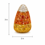 fire opal and white zircon candy corn objet d'art measuring approximately 3 inches tall by 2 inches wide