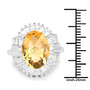 citrine and white topaz baguette statement ring size reference