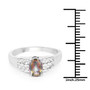 mystic topaz and white topaz oval ring size reference