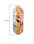 18k rose gold 18k yellow gold and rhodium tritone hoop earrings in sterling silver shown for size comparison