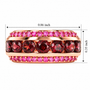 red zircon and pink sapphire multi row band ring in 18k vermeil rose gold over sterling silver scale