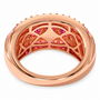 red zircon and pink sapphire multi row band ring in 18k vermeil rose gold over sterling silver undergallery