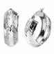 rhodium over sterling silver hoop earrings