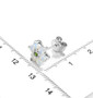 ethiopian opal and chrome diopside cluster stud earrings in rhodium over sterling silver shown for size comparison
