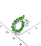 chrome diopside and white zircon earrings in rhodium over sterling silver shown for size comparison