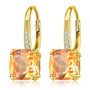 sky blue topaz cushion earrings in rhodium over sterling silver