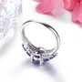 back view of amethyst oval and marquise ring in rhodium over sterling silver