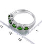 Chrome-diopside-zircon-5-stone-silver-ring-scale-GGZ235