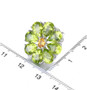peridot and citrine flower cluster stud earrings in rhodium over sterling silver shown for size comparison