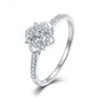 diamond ring in solid 18k white gold