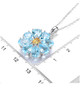 sky blue topaz and citrine necklace in rhodium over sterling silver shown for size comparison