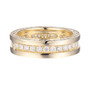 front view of diamond eternity band ring in 14k yellow gold