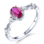ruby and diamond 18k white gold elegant wedding ring