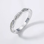 moissanite womens bridal set in rhodium over sterling silver