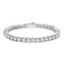 6 5mm round moissanite tennis bracelet in rhodium over sterling silver