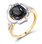 sapphire and diamond ring in 14k white and yellow gold