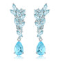 sky blue topaz dangle earrings in rhodium over sterling silver
