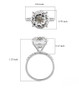 white topaz wedding ring in rhodium over sterling silver shown for size comparison