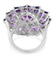 amethyst blue apatite and white zircon cocktail  rhodium over sterling silver ring undergallery